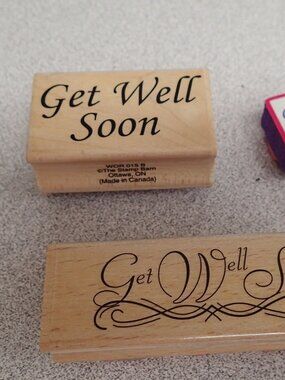 Get Well Soon set of 3 stampers